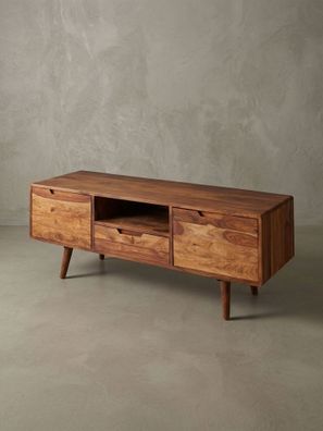 Lowboard Massivholz Landhausstil mit Stauraum Handgefertigt