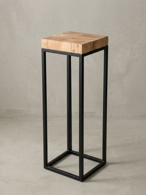 Beistelltisch - Akazienholz Metall Natur 30x97x30cm Industrial