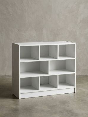 Bücherregal - Holz, melaminbeschichtet, mit Stauraum, modern