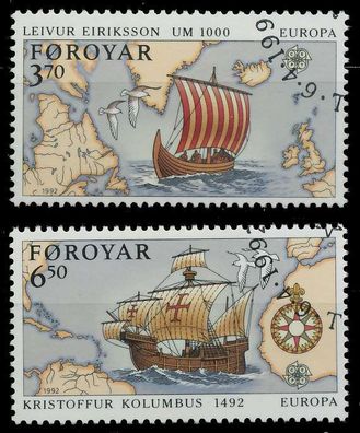 FÄRÖER 1992 Nr 231-232 gestempelt X5D8E56