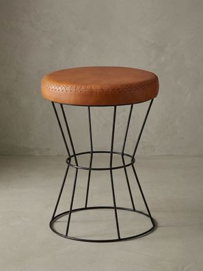 Sitzhocker - Echtleder, Industrial-Stil