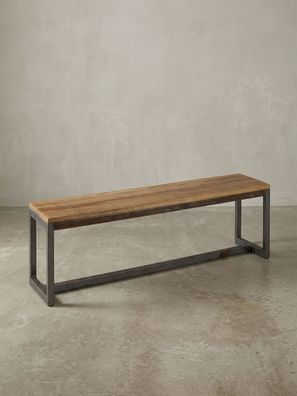 Sitzbank - Mango Massivholz/Metall, Vintage