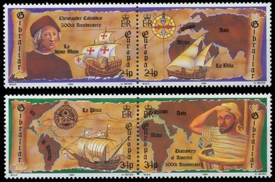 Gibraltar 1992 Nr 638-641 postfrisch WAAGR PAAR S207176