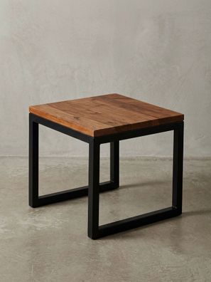 Beistelltisch - Massivholz Braun rechteckig robust Industrial