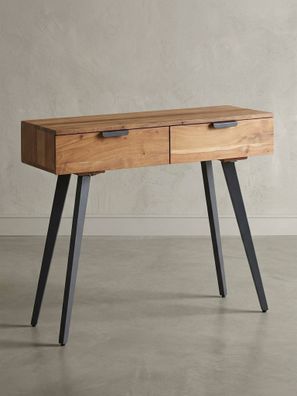 Konsolentisch - Massivholz/Metall, 2 Schubladen, individuelles Design