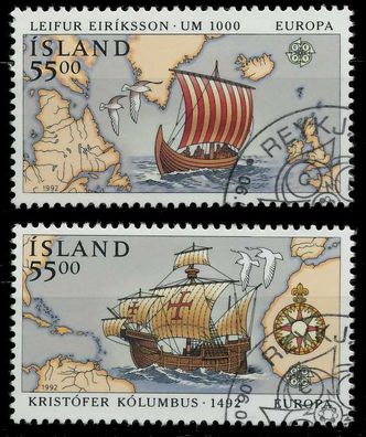 ISLAND 1992 Nr 762-763 gestempelt X5D90EA