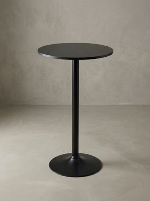 Bartisch - Schwarz, Trompetenfuß, 30kg Belastbarkeit