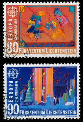 Liechtenstein 1992 Nr 1033-1034 gestempelt X5D919A
