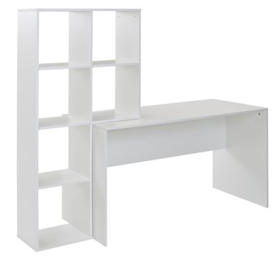 Schreibtisch - mit Regal, groß, puristisches Design, Melaminharzbeschichtung