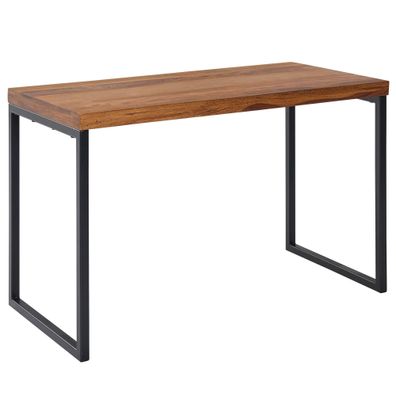 Schreibtisch - Massivholz/Metall, Industrial-Stil, handgefertigt