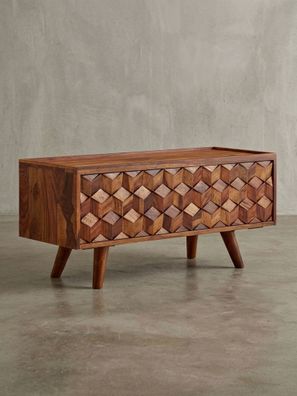 Lowboard Massivholz, Landhausstil, Modell Oasis, für TV bis 50", mit Kabeldurchlass