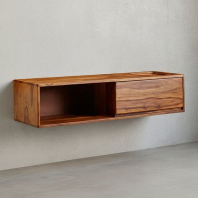 Lowboard Massivholz, modern, für TV bis 50", mit Schublade & offenem Fach