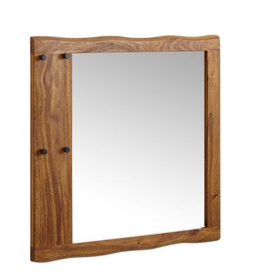 Wandspiegel Quadrat Holz Natur 80x80cm Modern