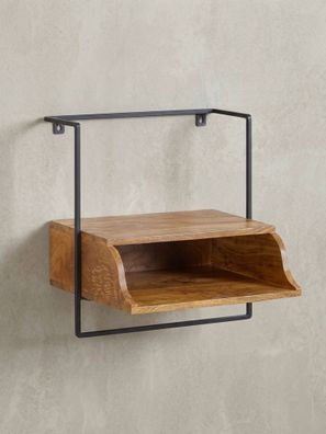 Wandkonsole Mango Massivholz Industrial Stil 44x45x35cm
