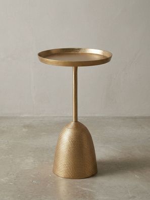 Beistelltisch - Rund Mattgold Aluminium lackiert 33x33x53cm
