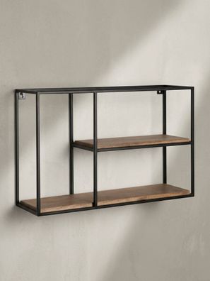 Wandregal Mango Massivholz Industrial Stil 60x40x18cm