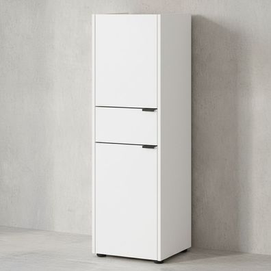 Badschrank AVIS Navarra-Eiche mit Soft-Close, 2 Schubladen und Tür, 34x111x34 cm