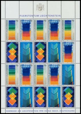 Liechtenstein BLOCK Kleinbogen Nr 1167-1170 postfrisch X11776A
