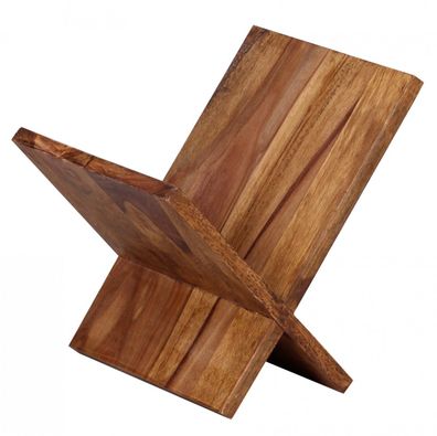 Zeitungsständer NAKO Massivholz X-Form Standmöbel handgefertigt 29x28x31 cm