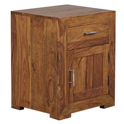 Nachttisch NAKO Massivholz Schublade und Tür für Boxspringbett 50x40x60 cm
