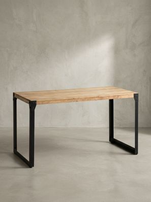 Esszimmertisch Akazie Massivholz Metallbeine Industrial 120-180 cm breit