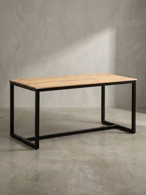 Esstisch Akazie Massivholz Metall Loft-Stil rechteckig 120-200 cm breit