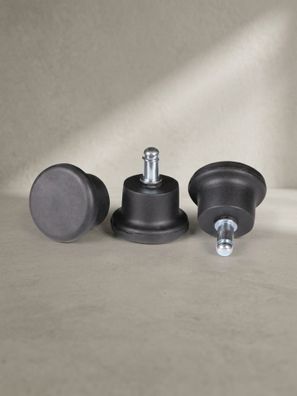 Bodengleiter 5er-Set Polyurethan Schwarz Ø11mm Rund