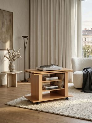 TV Board - Buche drehbar rollbar 75x38x51cm