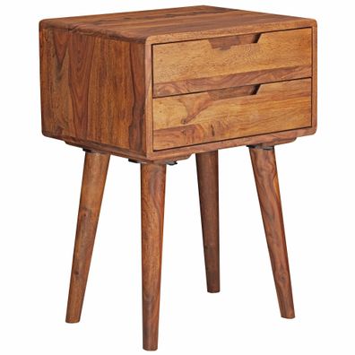 Nachttisch - Massivholz, 47x66x36cm, 2 Schubladen, Landhausstil