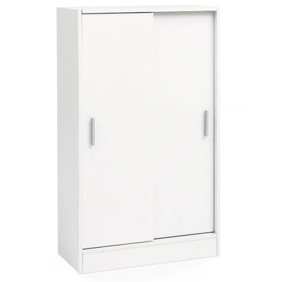 Aktenschrank - Weiß, 60x107,5x28,5cm, Holz, schmal, Stauraum für Büro & Flur