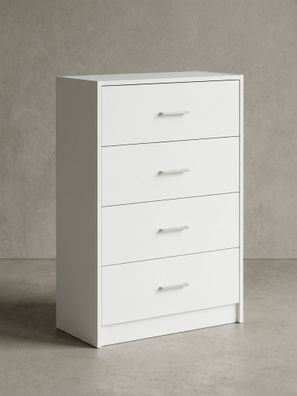 Sideboard - Weiß Hochglanz, 60x90x30cm, schmal, mit Schubladen