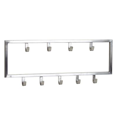 Wandgarderobe Metall Silber Modern 50x20x4cm Hakenleiste Wandpaneel