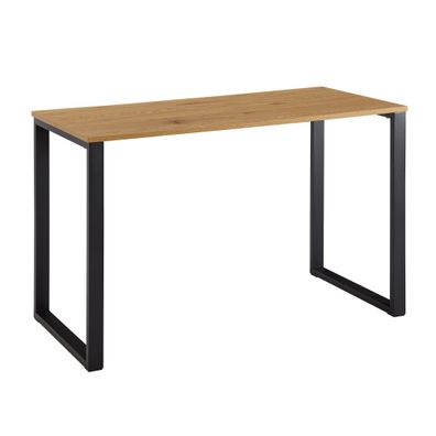 Schreibtisch - Eiche-Dekor/Schwarz, 120x60x76cm, Metallbeine, Homeoffice