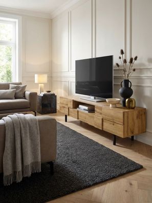 Lowboard Eiche-Dekor Modern Stil 160x46x43cm mit 2 Türen