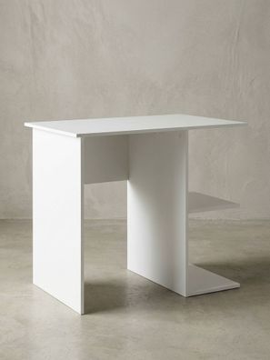 Schreibtisch - Weiß, 82x60x76cm, kompakt, mit Ablage