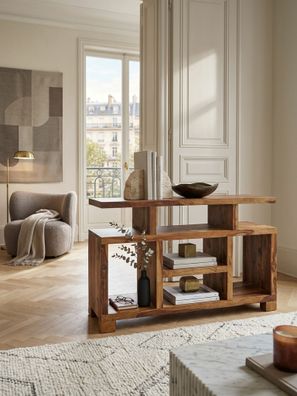 Sideboard - Mango Massivholz, 115x76x40cm, mit Fächern