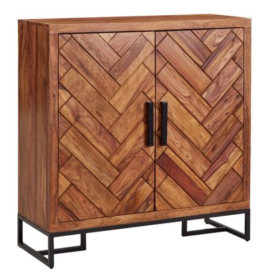 Schuhschrank - Massivholz, 100x105x40cm, geschlossen, mit Ablage