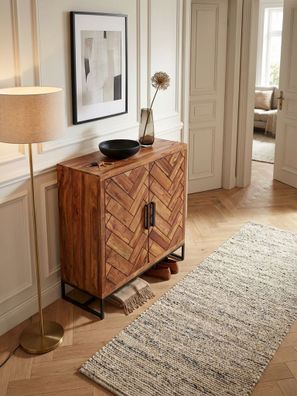 Schuhschrank - Massivholz, 100x105x40cm, geschlossen, mit Ablage