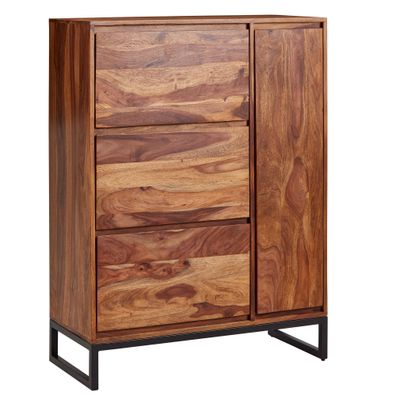 Schuhschrank - Massivholz, 88x120x40cm, geschlossen, mit Ablage