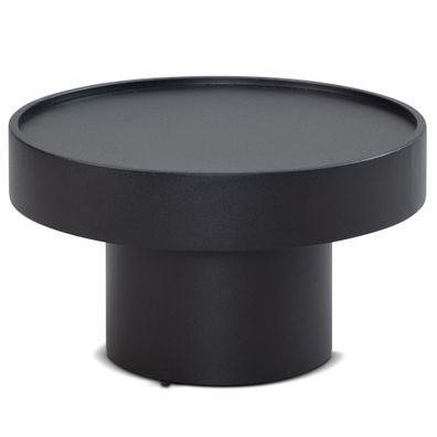 Couchtisch in Pilz-Form, Schwarz, Metall, 60x60x36cm