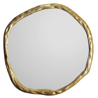 Wandspiegel Asymmetrisch Metall Gold 60x60cm Modern