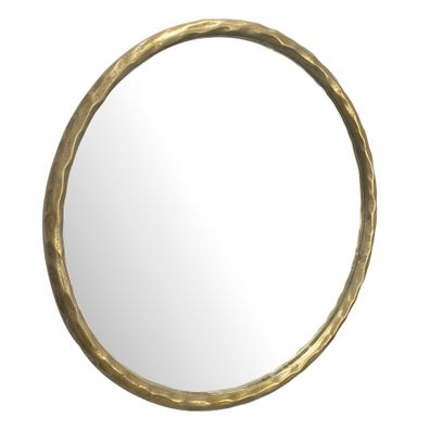 Wandspiegel Rund Metall Gold 60cm Klassisches Design