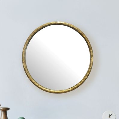 Wandspiegel Rund Metall Gold 60cm Klassisches Design