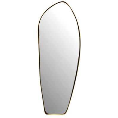 Wandspiegel Asymmetrisch Metall Gold 33x90cm Modern