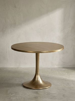 Couchtisch Klein Gold Metall Rund 60x60x46,5cm Modern