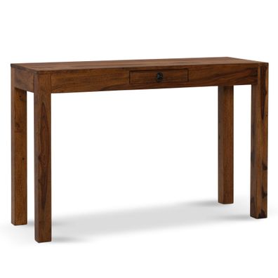 Schreibtisch - Massivholz, 118x40x76cm, Schublade, platzsparend