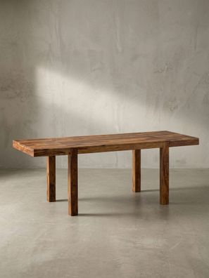 Esszimmertisch - Massivholz Braun 120-200cm rechteckig verlängerbar