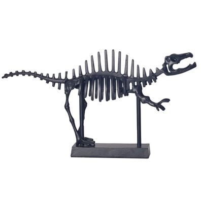Dekofigur T-Rex Aluminium Schwarz 62cm mit Sockel