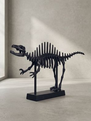 Dekofigur T-Rex Aluminium Schwarz 62cm mit Sockel