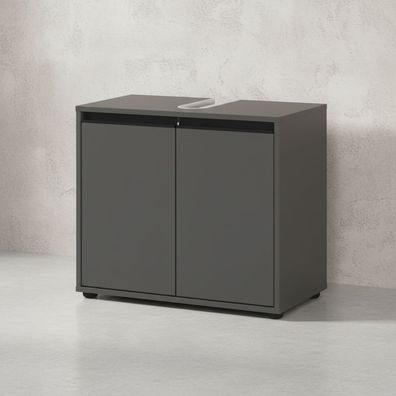Waschbeckenunterschrank Hamburg mit 2 Türen und Soft-Close, 63x55x34 cm